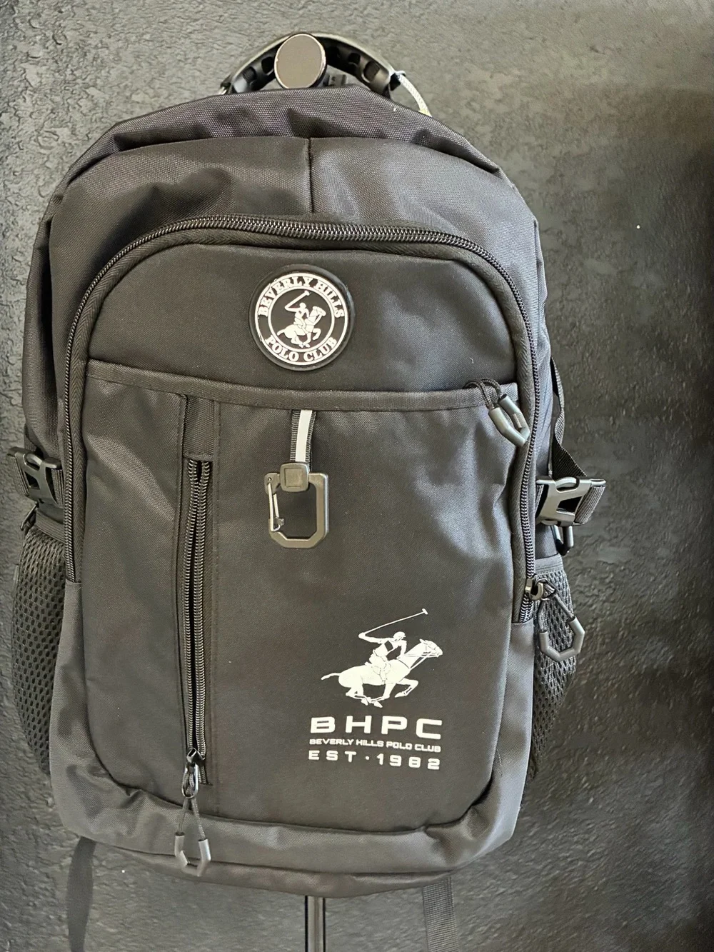 Beverly Hills Polo Club Black Men's Tech Backpack